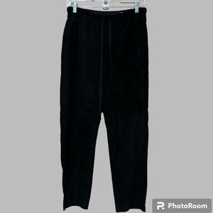 Vince Goat Leather Silk Lined Jogger Pant Size Small !